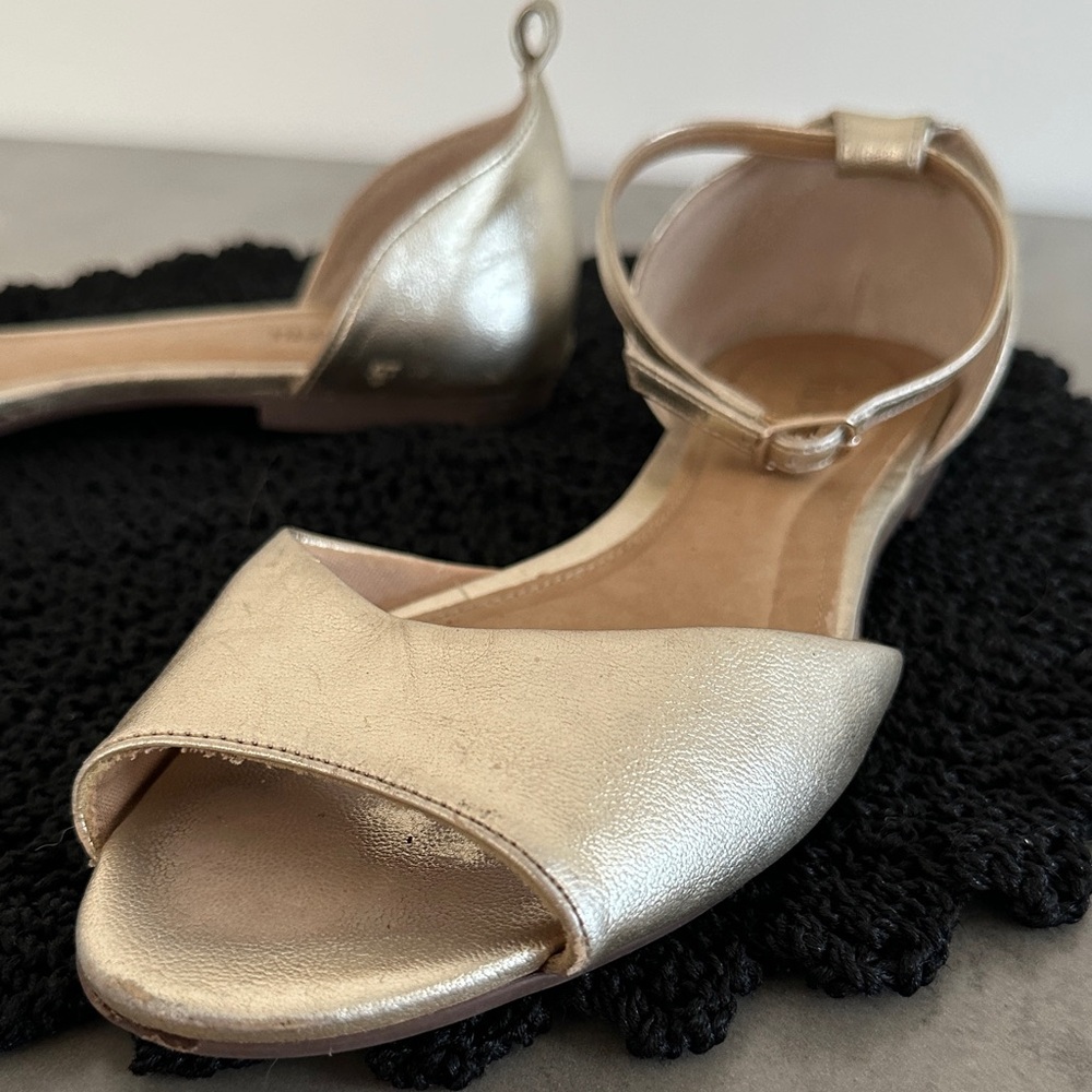 Elegant Gold Women's Sandals Metalic Made in Brazil Anacapri